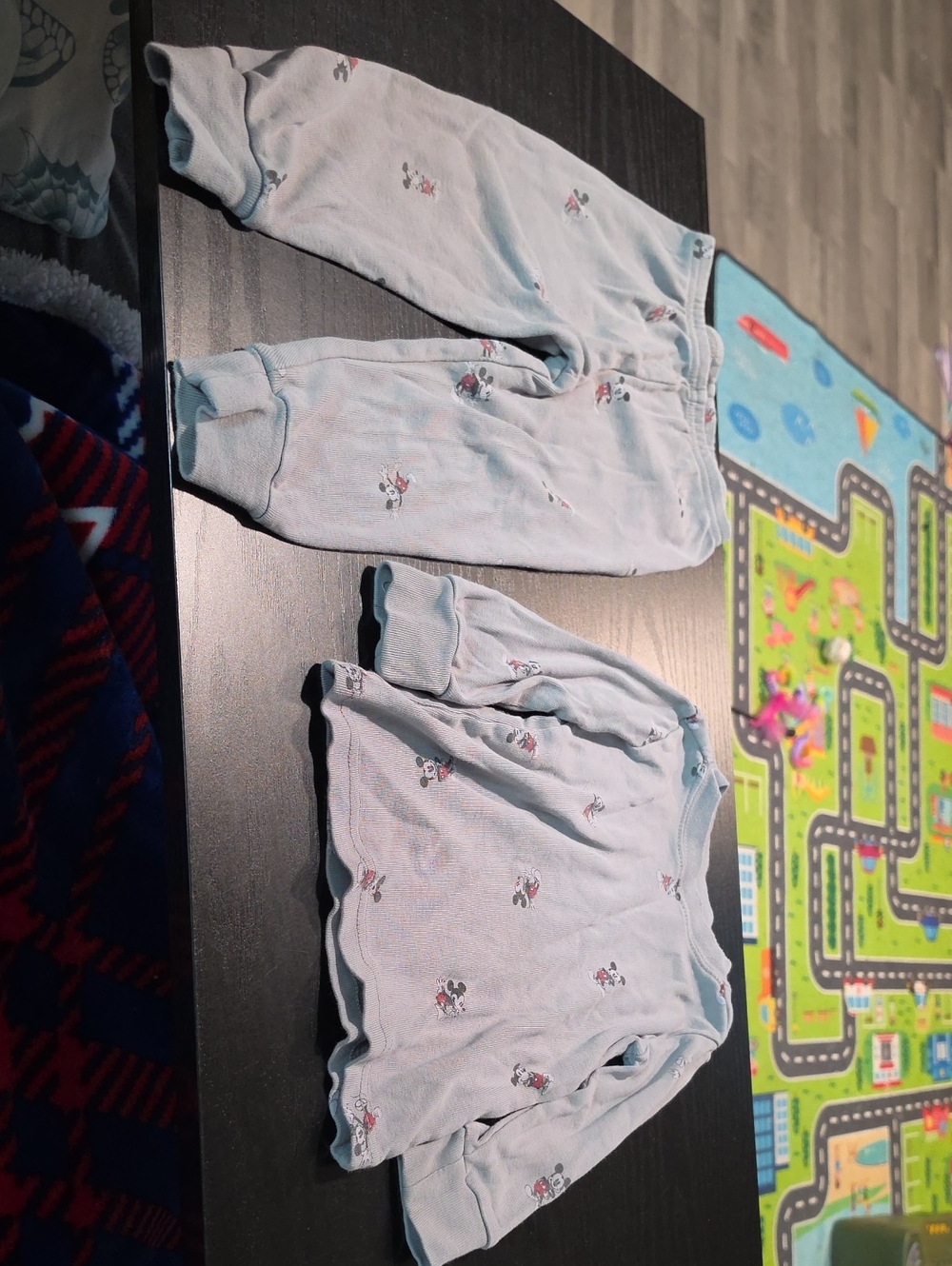 Disney x Janie and Jack Grey Mickey Mouse Print Pajama Set